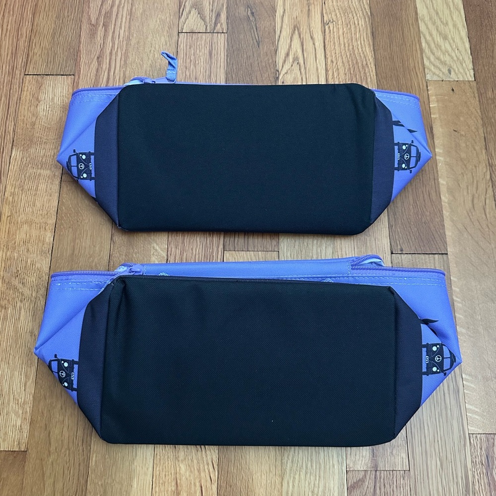 TWO Trader Joe's Mini Purple Insulated Lunch Bag - Picture 3 of 3